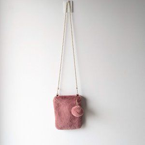 Pink Mauve Fluffy Purse